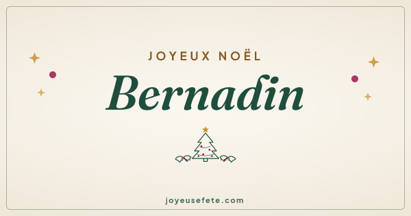 Image « Joyeux Noël Bernadin » au format large