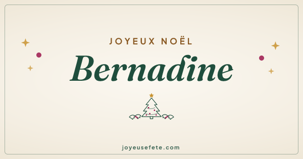 Image « Joyeux Noël Bernadine » au format large