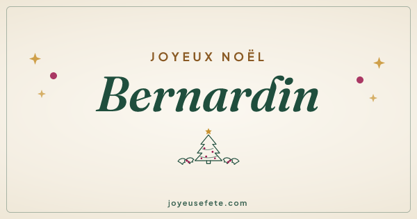 Image « Joyeux Noël Bernardin » au format large