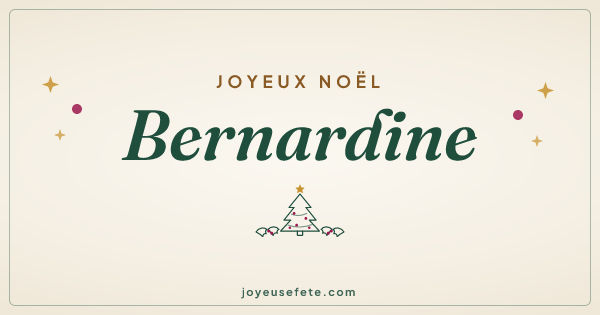 Image « Joyeux Noël Bernardine » au format large