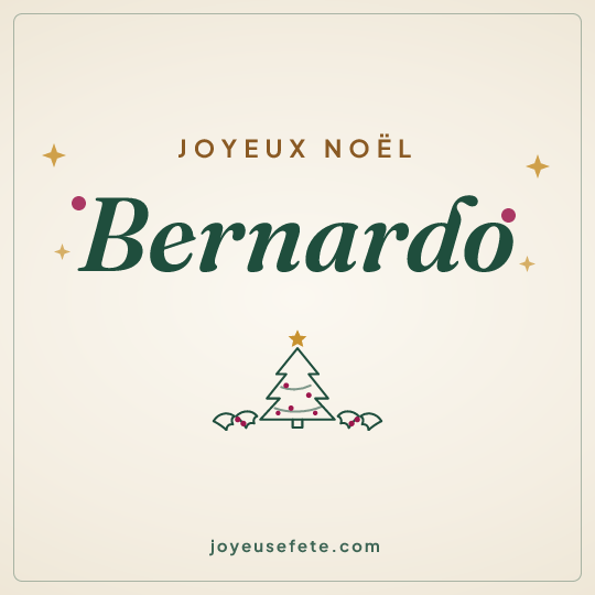 Image carrée « Joyeux Noël Bernardo » pour WhatsApp