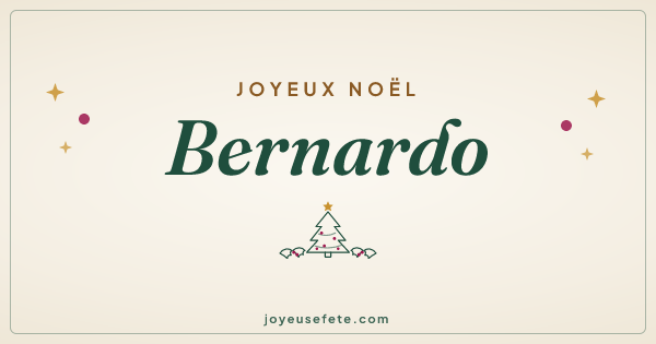 Image « Joyeux Noël Bernardo » au format large