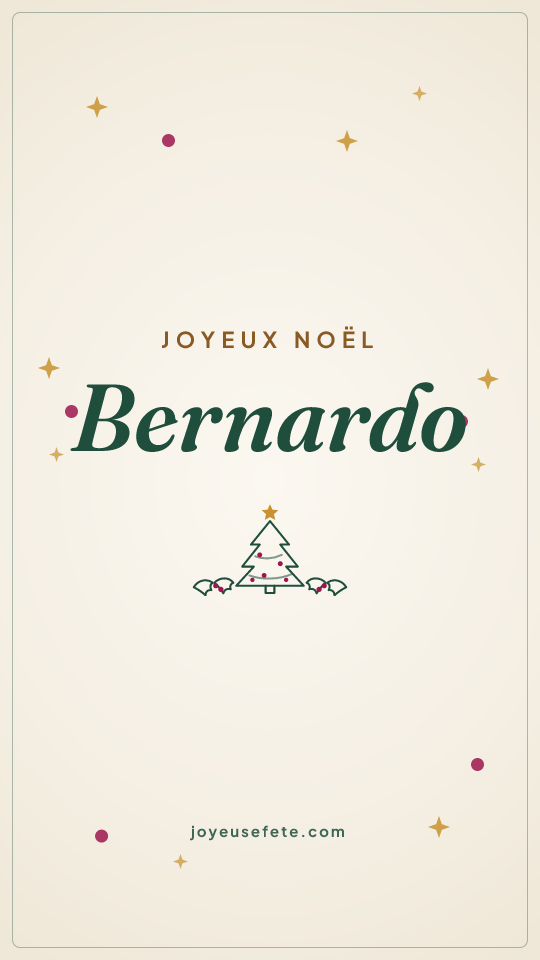 Image « Joyeux Noël Bernardo » au format story