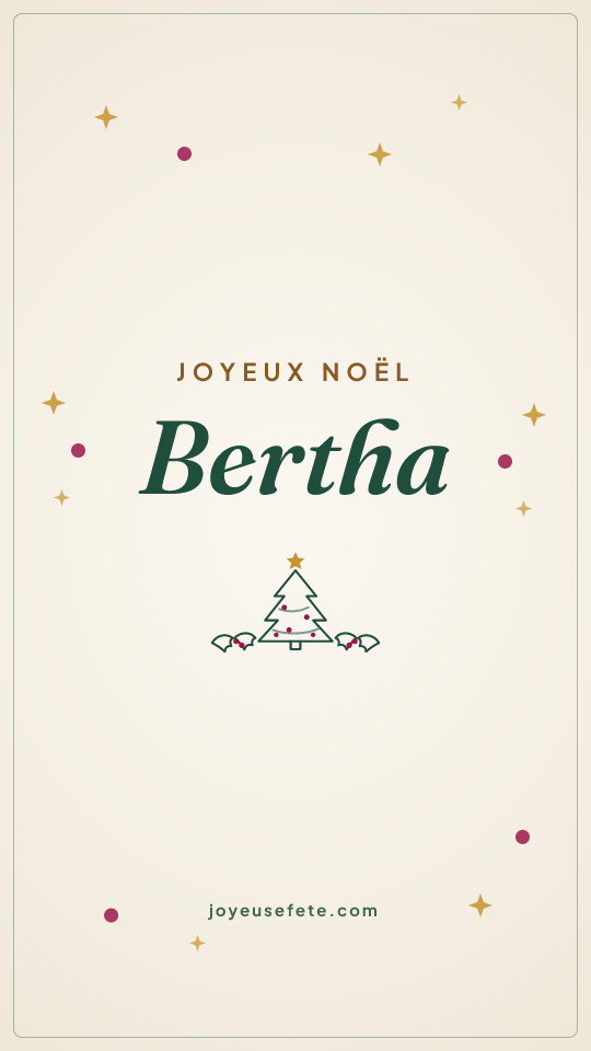 Image « Joyeux Noël Bertha » au format story