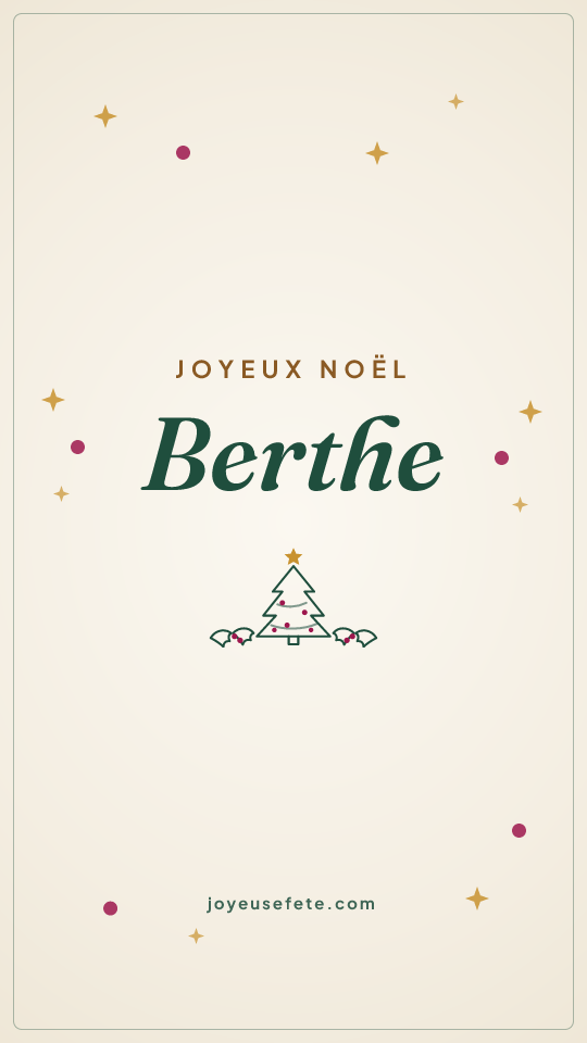 Image « Joyeux Noël Berthe » au format story