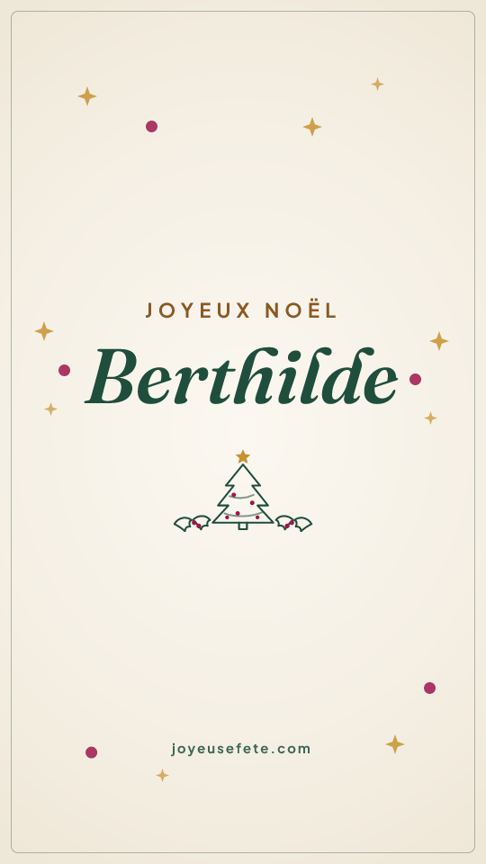 Image « Joyeux Noël Berthilde » au format story