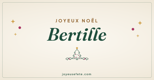 Image « Joyeux Noël Bertille » au format large