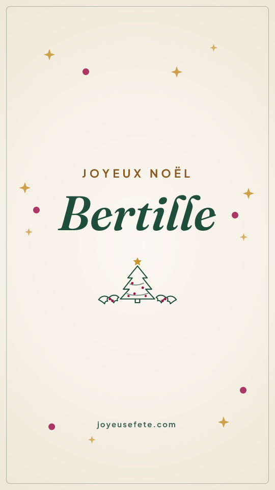 Image « Joyeux Noël Bertille » au format story