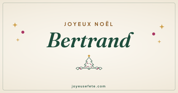 Image « Joyeux Noël Bertrand » au format large
