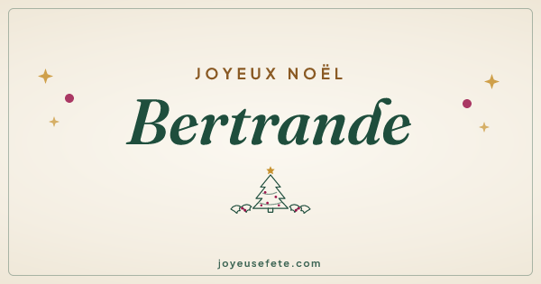 Image « Joyeux Noël Bertrande » au format large