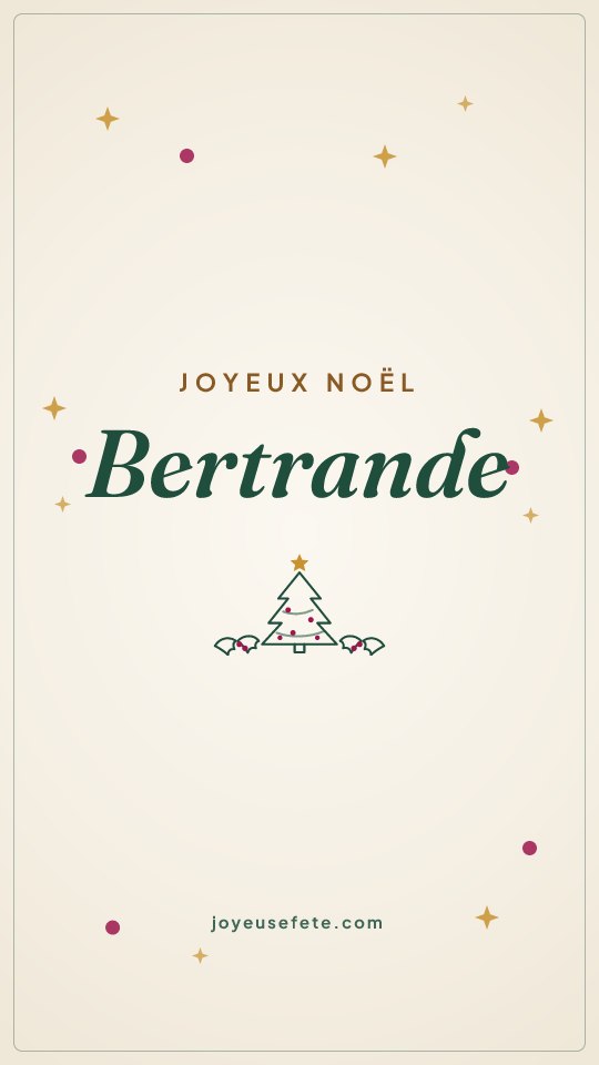 Image « Joyeux Noël Bertrande » au format story