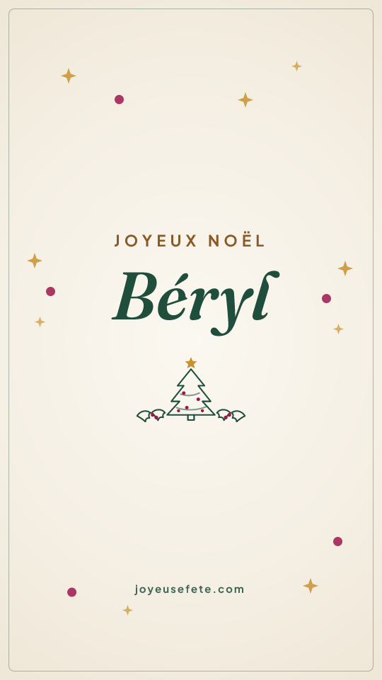 Image « Joyeux Noël Béryl » au format story