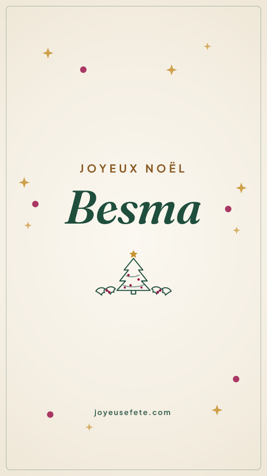 Image « Joyeux Noël Besma » au format story
