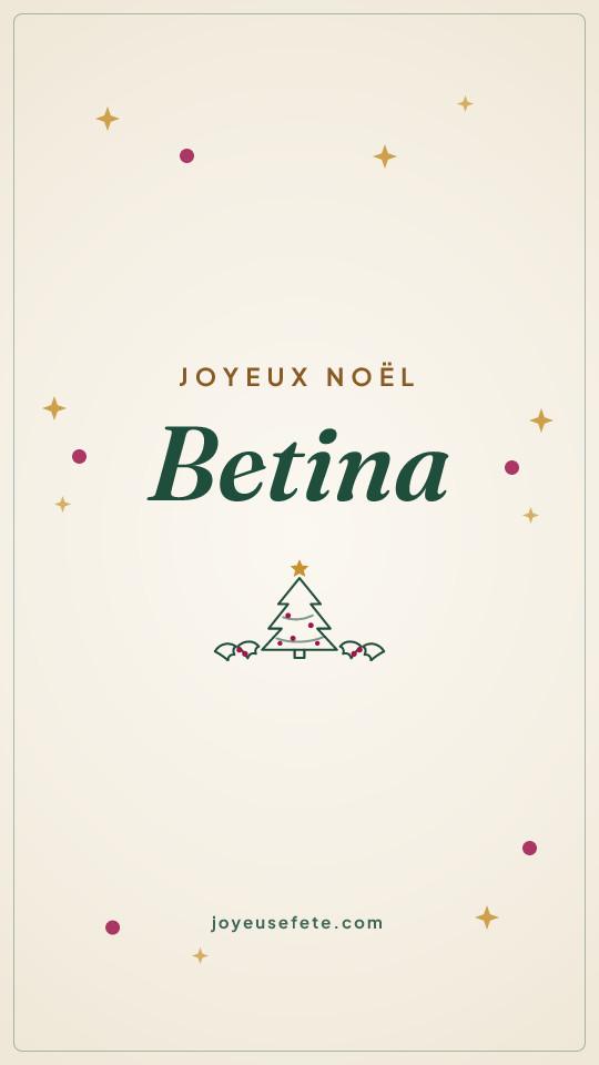 Image « Joyeux Noël Betina » au format story