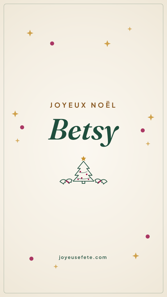 Image « Joyeux Noël Betsy » au format story