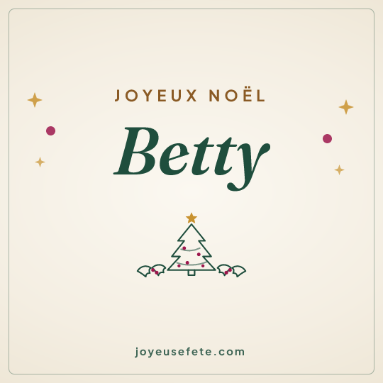 Image carrée « Joyeux Noël Betty » pour WhatsApp