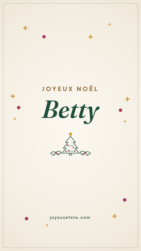 Image « Joyeux Noël Betty » au format story
