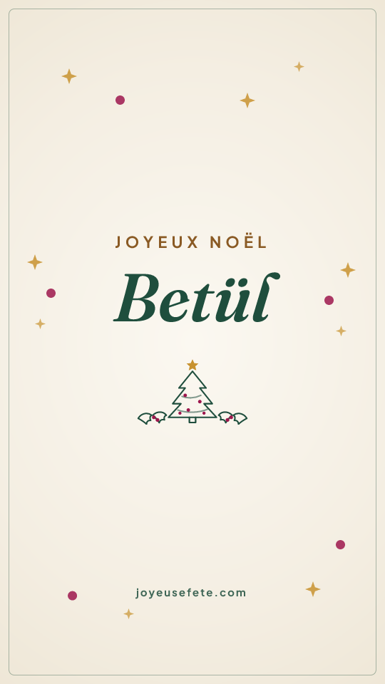 Image « Joyeux Noël Betül » au format story