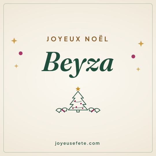 Image carrée « Joyeux Noël Beyza » pour WhatsApp