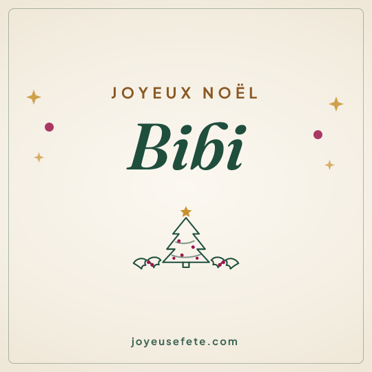 Image carrée « Joyeux Noël Bibi » pour WhatsApp