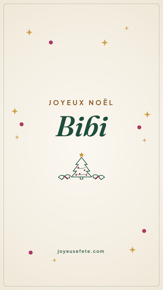 Image « Joyeux Noël Bibi » au format story