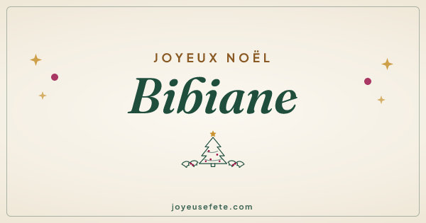 Image « Joyeux Noël Bibiane » au format large