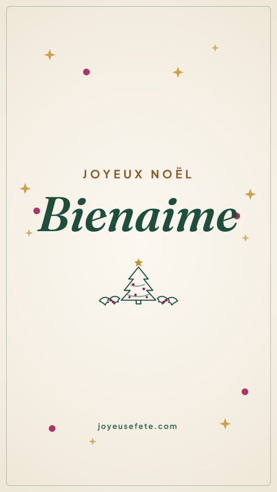 Image « Joyeux Noël Bienaime » au format story