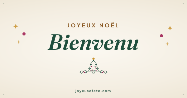 Image « Joyeux Noël Bienvenu » au format large