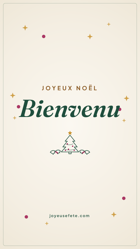 Image « Joyeux Noël Bienvenu » au format story
