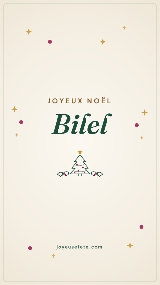 Image « Joyeux Noël Bilel » au format story