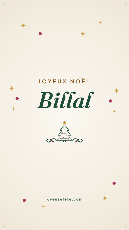 Image « Joyeux Noël Billal » au format story