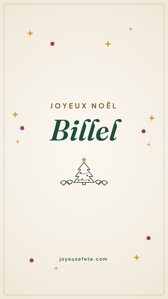 Image « Joyeux Noël Billel » au format story