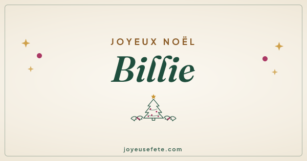 Image « Joyeux Noël Billie » au format large