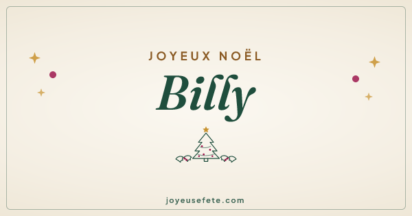 Image « Joyeux Noël Billy » au format large