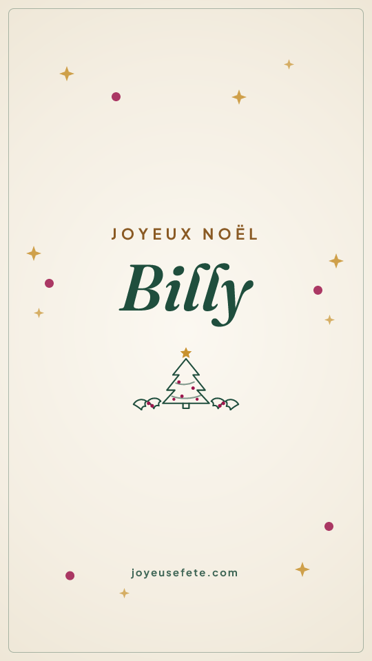 Image « Joyeux Noël Billy » au format story