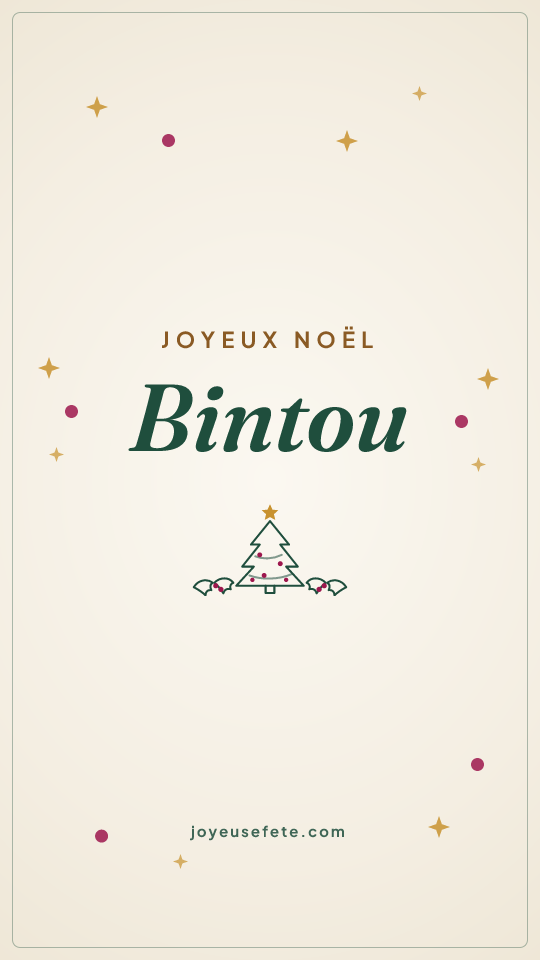 Image « Joyeux Noël Bintou » au format story