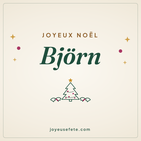 Image carrée « Joyeux Noël Björn » pour WhatsApp