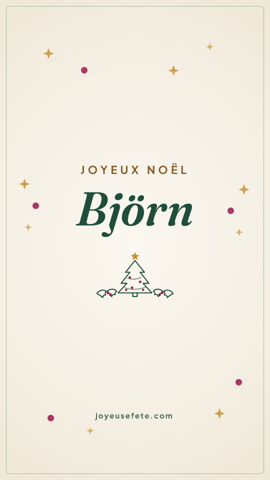 Image « Joyeux Noël Björn » au format story