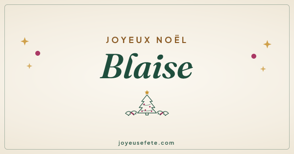 Image « Joyeux Noël Blaise » au format large