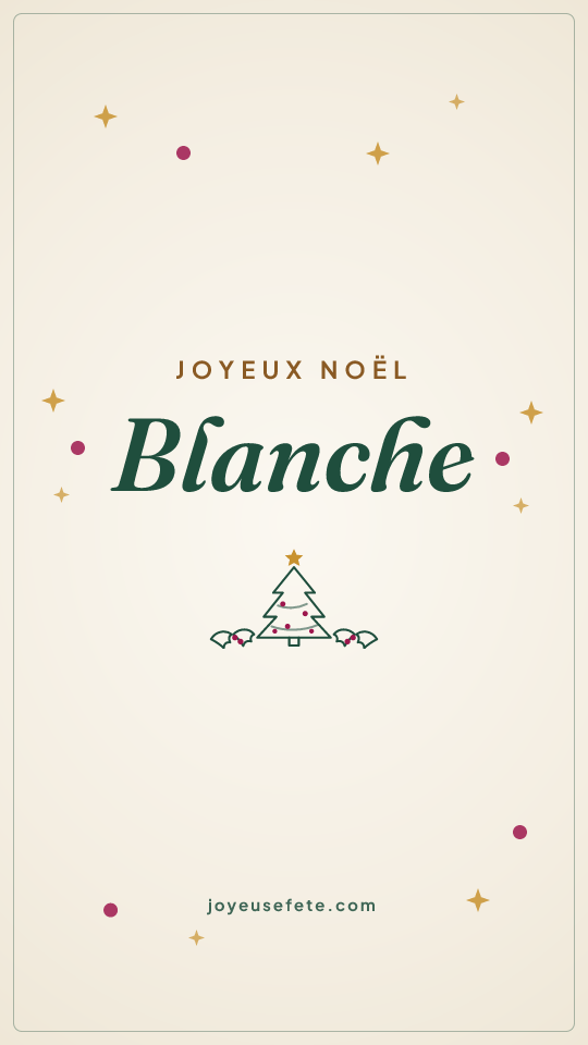 Image « Joyeux Noël Blanche » au format story