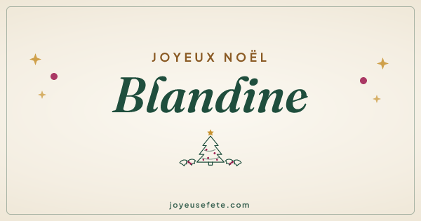 Image « Joyeux Noël Blandine » au format large