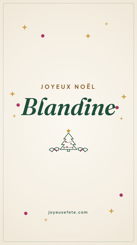 Image « Joyeux Noël Blandine » au format story