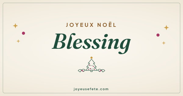 Image « Joyeux Noël Blessing » au format large