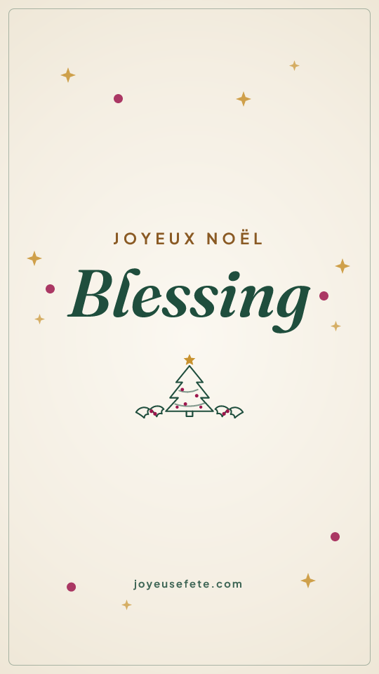 Image « Joyeux Noël Blessing » au format story