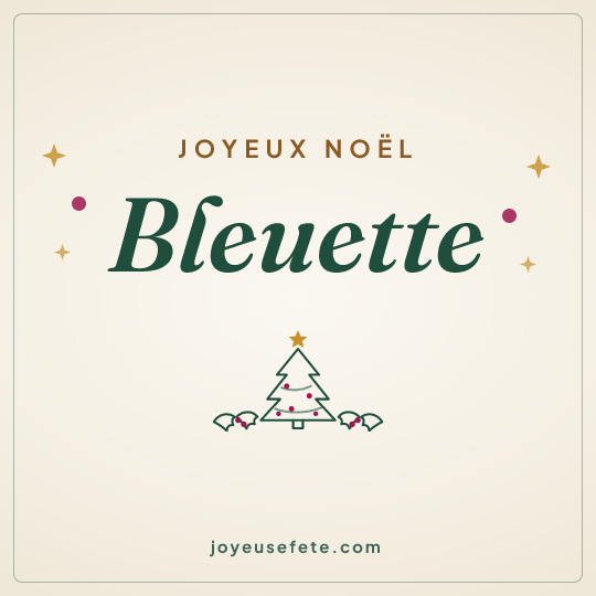 Image carrée « Joyeux Noël Bleuette » pour WhatsApp