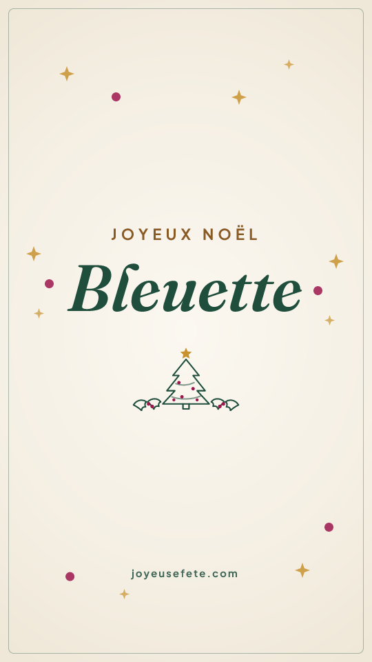 Image « Joyeux Noël Bleuette » au format story