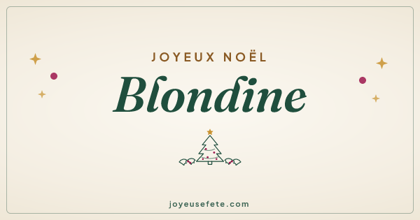 Image « Joyeux Noël Blondine » au format large