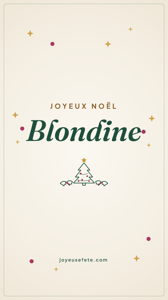 Image « Joyeux Noël Blondine » au format story