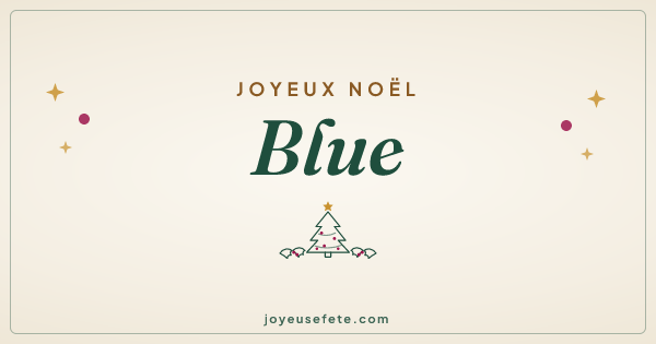 Image « Joyeux Noël Blue » au format large