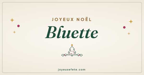 Image « Joyeux Noël Bluette » au format large